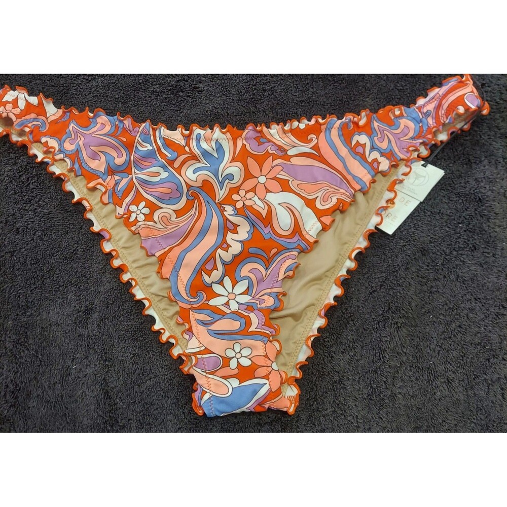 Women's XL (16-18) Bikini Bottom Paisley Floral Swimwear Shade And Shore